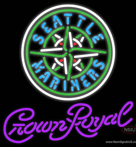 Crown Royal Seattle Mariners MLB Real Neon Glass Tube Neon Sign  7