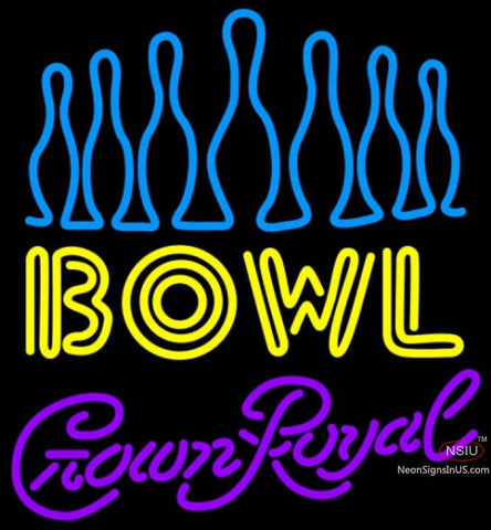 Crown Royal Ten Pin Bowling Neon Sign   