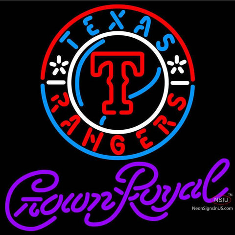 Crown Royal Texas Rangers MLB Neon Sign   