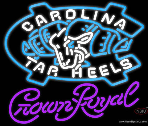 Crown Royal Unc North Carolina Tar Heels MLB Real Neon Glass Tube Neon Sign  7