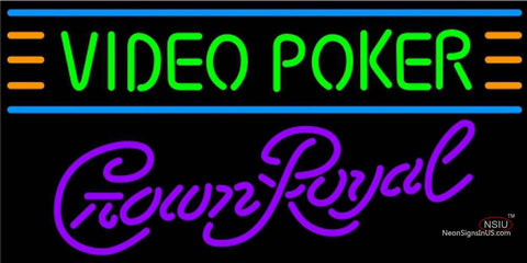 Crown Royal Video Poker Neon Sign 7 7