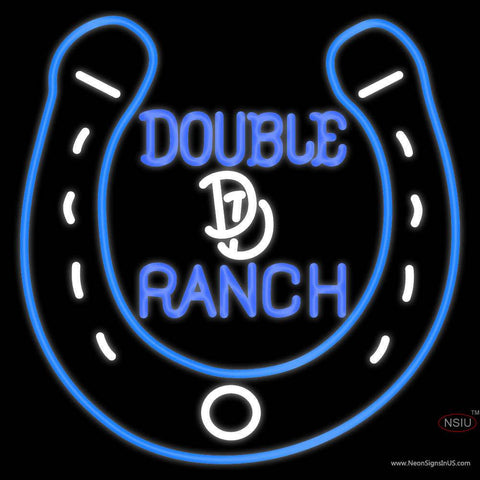 Custom Double D Ranch A Horseshoe Real Neon Glass Tube Neon Sign 