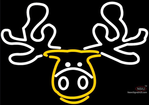 Moose Head Logo Neon Beer Sign