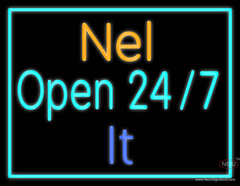 Custom Nel Open  X 7 It Real Neon Glass Tube Neon Sign 