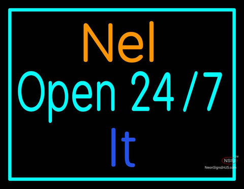 Custom Nel Open  X 7 It Neon Sign 