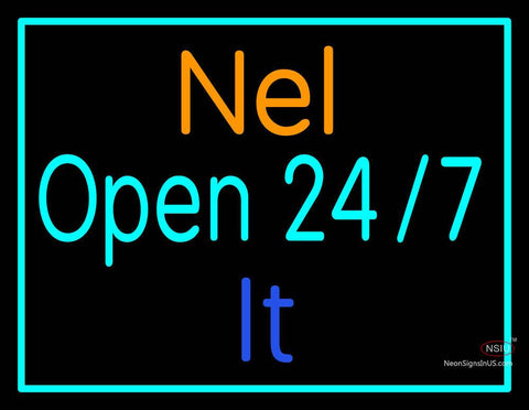Custom Nel Open  X 7 It Neon Sign  