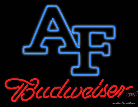 Custom Air Force Falcons With Budweiaer Real Neon Glass Tube Neon Sign