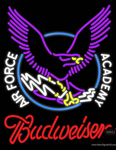 Custom Air Force Falcons With Budweiaer Real Neon Glass Tube Neon Sign