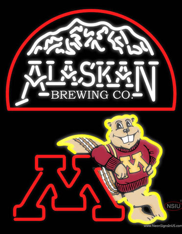 Custom Alaskan Logo Minnesota Skating Gopher Logo Real Neon Glass Tube Neon Sign 