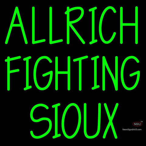 Custom Allrich Fighting Sioux Neon Sign  