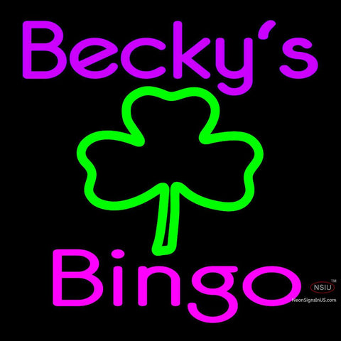 Custom Becky Bingo Logo Neon Sign  