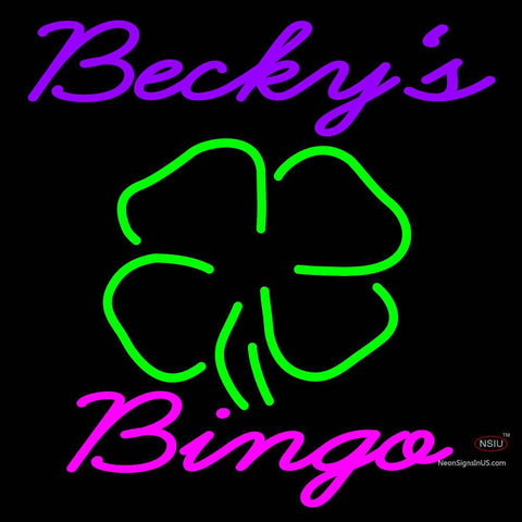 Custom Becky Bingo Logo Neon Sign  