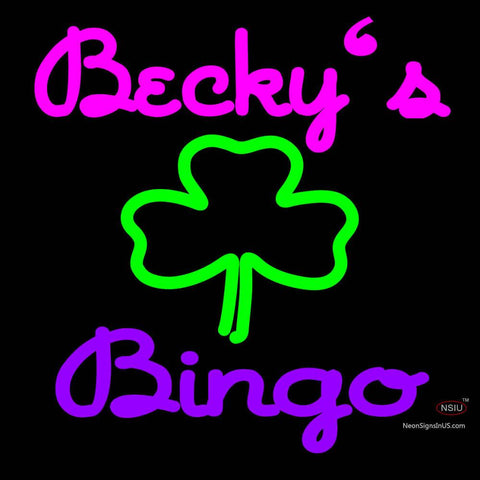 Custom Becky Bingo Logo Neon Sign  