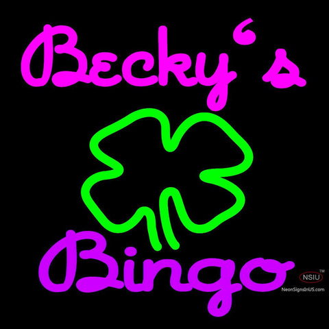 Custom Becky Bingo Logo Neon Sign 7