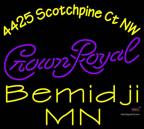 Custom Bemidji Mn Crown Royal Logo Neon Sign  