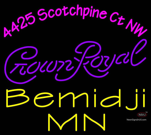Custom Bemidji Mn Crown Royal Logo Neon Sign  