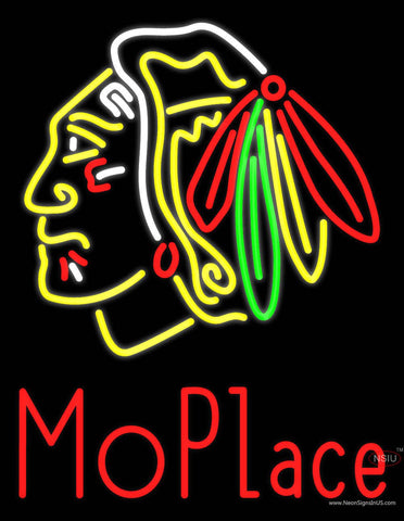 Custom Blackhawks Stock  Logo Mo Real Neon Glass Tube Neon Sign 