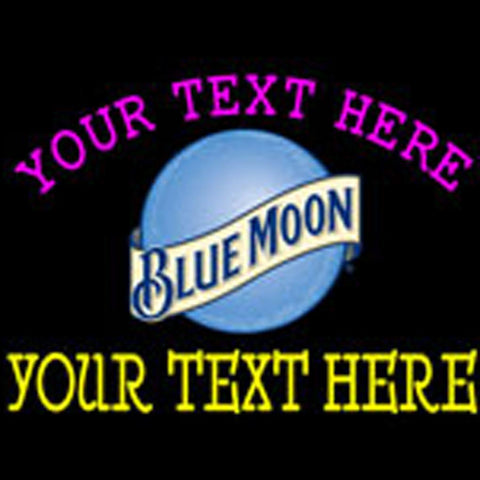 custom blue moon round logo neon beer sign 