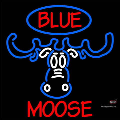 Custom Blue Moose Head Neon Sign  