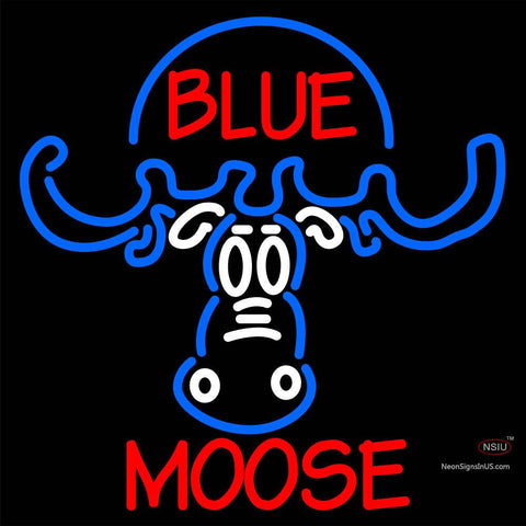 Custom Blue Moose Head Neon Sign  