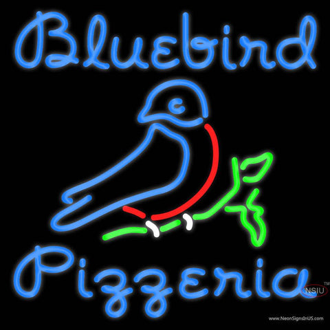 Custom Bluebird Pizzeria Real Neon Glass Tube Neon Sign 