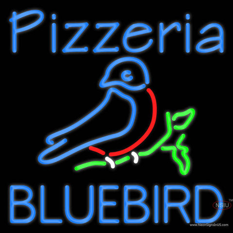 Custom Bluebird Pizzeria Real Neon Glass Tube Neon Sign 