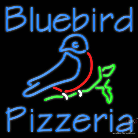 Custom Bluebird Pizzeria Real Neon Glass Tube Neon Sign 