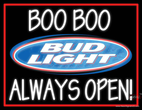 Custom Boo Boo Bud Light Logo Always Open 