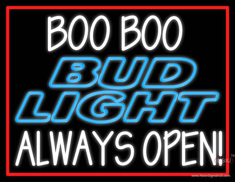 Custom Boo Boo Bud Light Logo Always Open 