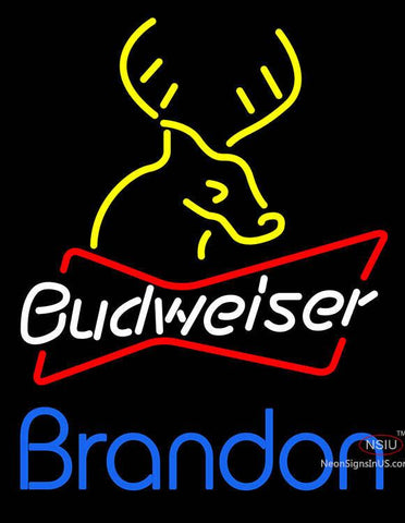 Custom Brandon Budweiser Logo Neon Sign  