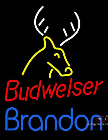 Custom Brandon Budweiser Logo Neon Sign  