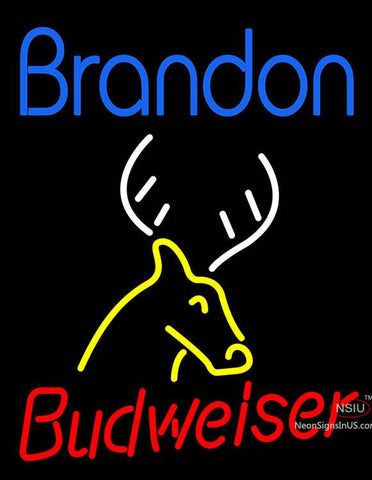 Custom Brandon Budweiser Logo Neon Sign  