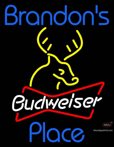 Custom Brandon Budweiser Logo Neon Sign  