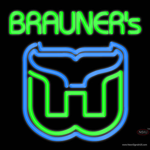 Custom Brauners Logo Real Neon Glass Tube Neon Sign 