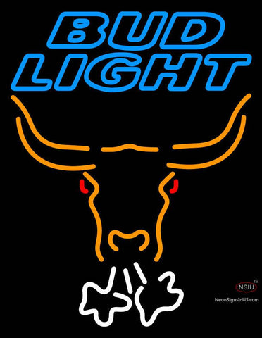 Custom Bud Light Breathing Bull Face Neon Sign  