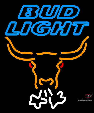 Custom Bud Light Breathing Bull Face Neon Sign  