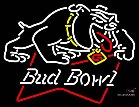 Custom Bud Bowl With Bulldog Logo Neon Sign 