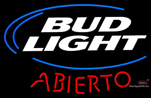 Custom Bud Light Abierto Neon Sign 