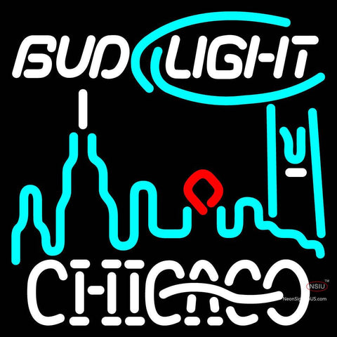 Custom Bud Light Chicago City Neon Sign X  
