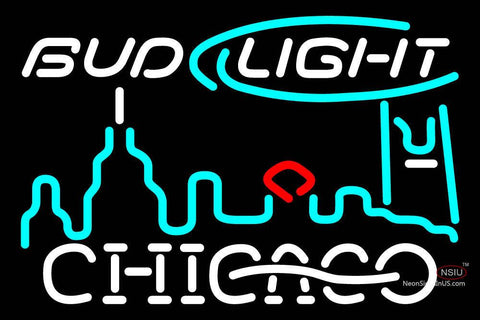 Custom Bud Light Chicago City Neon Sign 