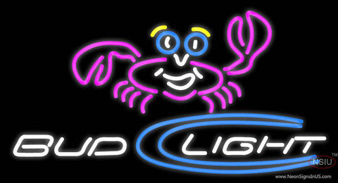 Custom Bud Light Crab Real Neon Glass Tube Neon Sign 