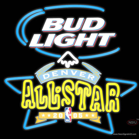 Bud Light Denver All Star Real Neon Glass Tube Neon Sign 