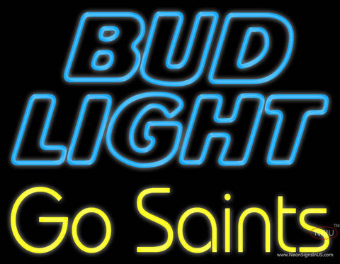 Custom Bud Light Go Saints Real Neon Glass Tube Neon Sign 