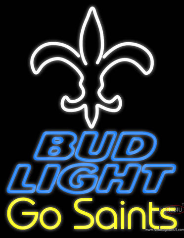 Custom Bud Light Go Saints Real Neon Glass Tube Neon Sign 
