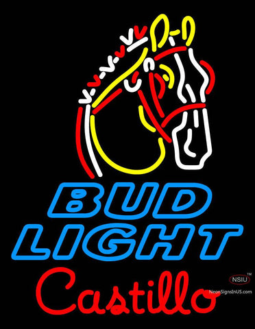Custom Bud Light Horse Castillo Neon Beer Sign  
