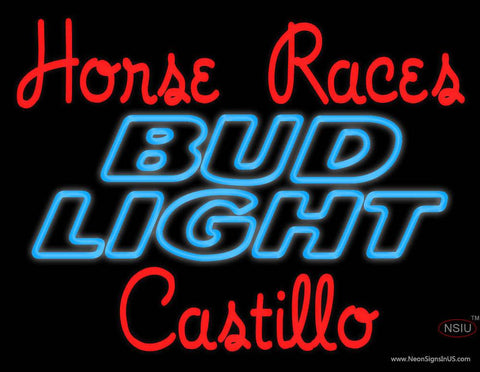 Custom Bud Light Horse Castillo Neon Beer Sign 