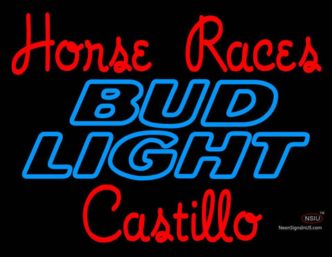 Custom Bud Light Horse Castillo Neon Beer Sign  