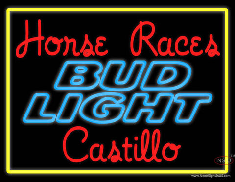 Custom Bud Light Horse Castillo Neon Beer Sign 