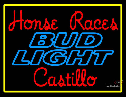 Custom Bud Light Horse Castillo Neon Beer Sign  