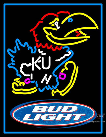 Custom Bud Light Kansas Jayhawks Neon Sign 